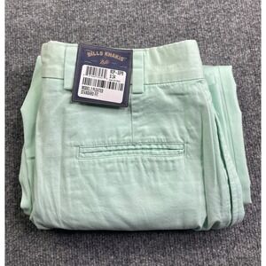 Bills Khakis Pleated Chino Standard Fit Pants Mens 34 MintGreen Unhemmed M2P NWT